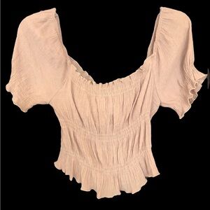 Tan/beige crop top; Timing; Juniors Small